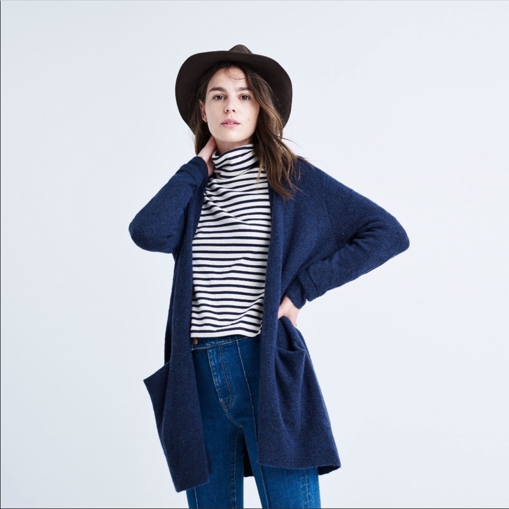Blue Madewell Waffle Sweater - Picture 1 of 7